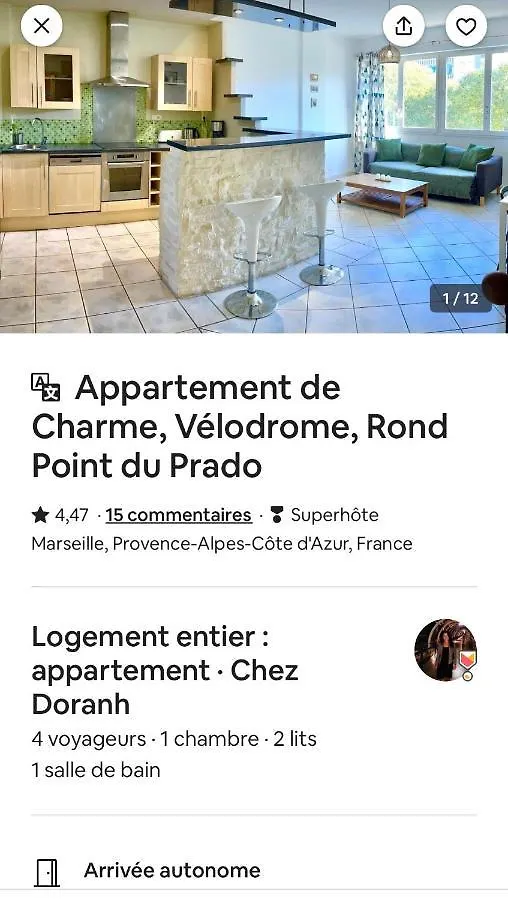 Beau T2 Parking Velodrome Apartment Marseille